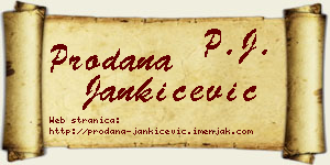 Prodana Jankićević vizit kartica